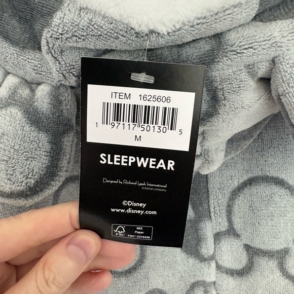 NWT Disney Midweight Women's Hooded Mickie & Minnie Onesie Lounge/Pajama M - Picture 8 of 8